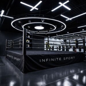 Ring de boxe sur podium