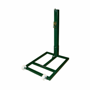 INFINITE SPORT – Jeu de 2 Poteaux de Tennis Transférables Acier Laqué Section Carrée 80x80mm – Base Mobile à Roulettes