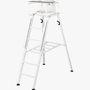 INFINITE SPORT - Chaise d'Arbitre Aluminium Laqué Blanc – Légère, Réglable et Anti-UV - Tennis