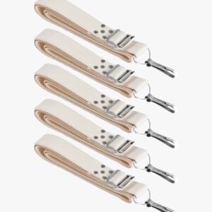INFINITE SPORT – Lot de 5 Régulateurs de Filet Tennis Gamme Prestige Coton – Boucle Métallique & Mousqueton Chromé