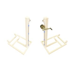 Poteaux de Tennis Transférables Aluminium Carré 80x80mm Mobile à Roulettes | Lot de 2 – Infinite Sport